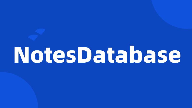 NotesDatabase