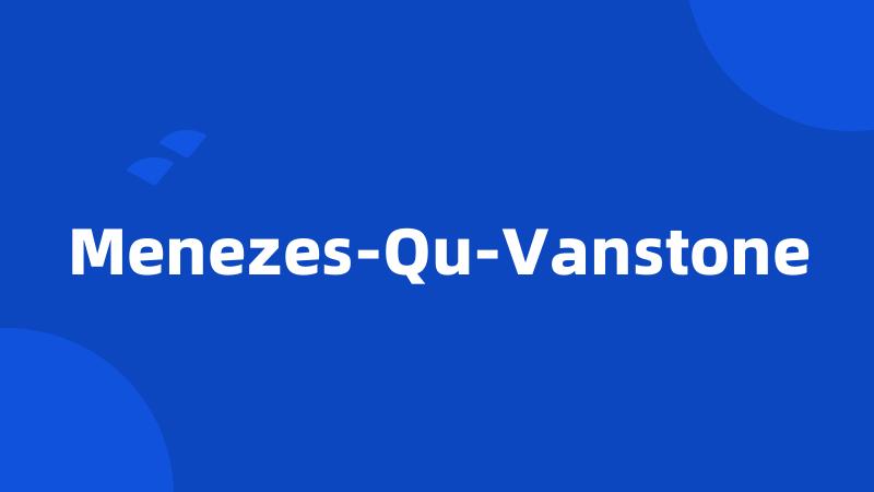 Menezes-Qu-Vanstone