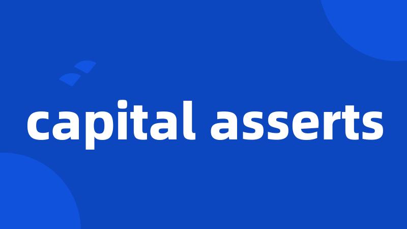 capital asserts