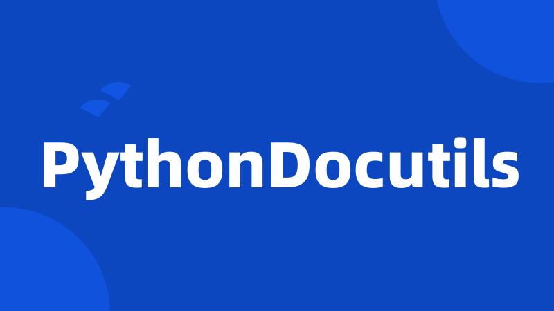 PythonDocutils