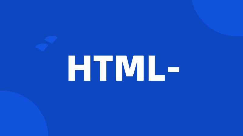 HTML-