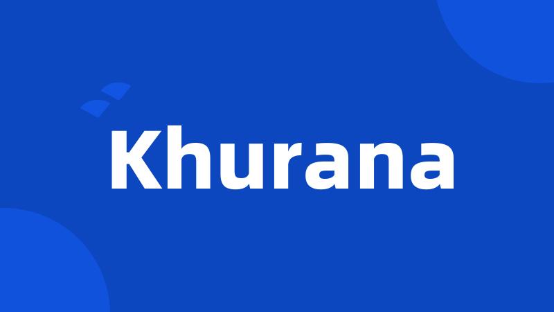 Khurana