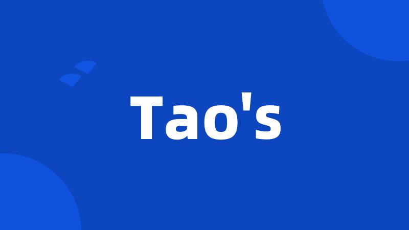 Tao's