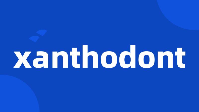 xanthodont
