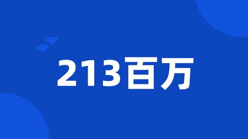 213百万