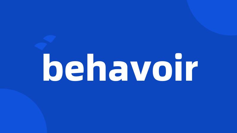 behavoir