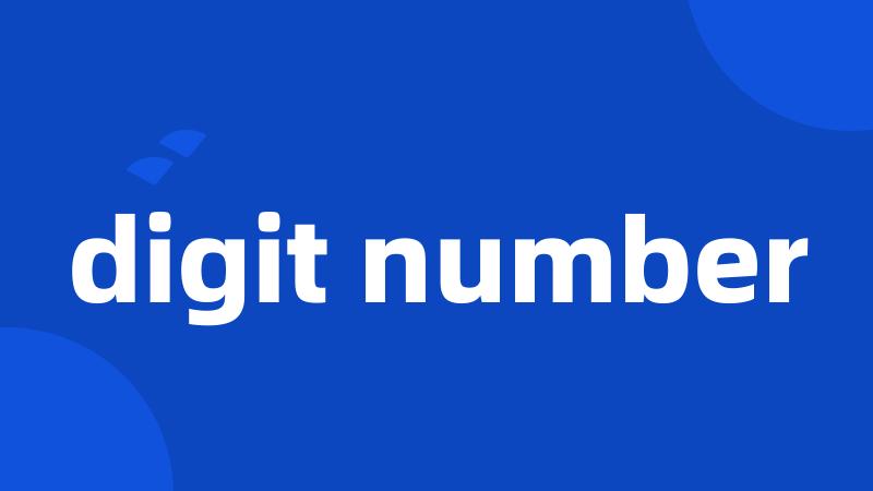 digit number