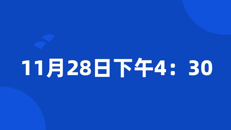 11月28日下午4：30