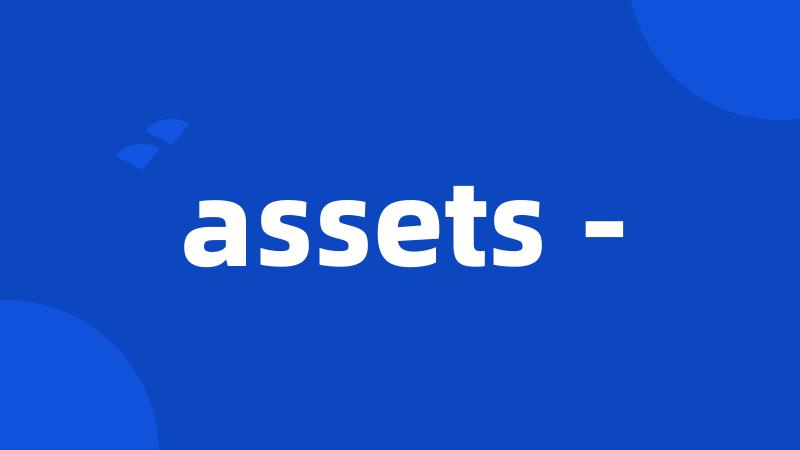 assets -