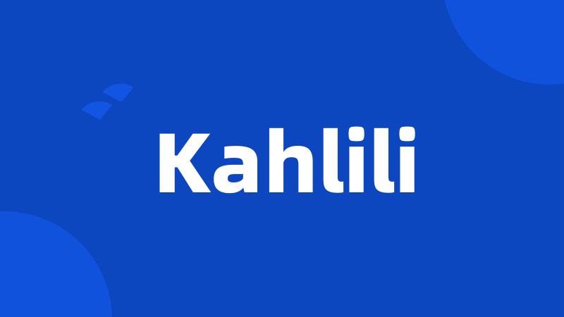 Kahlili