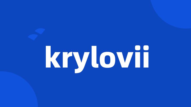 krylovii