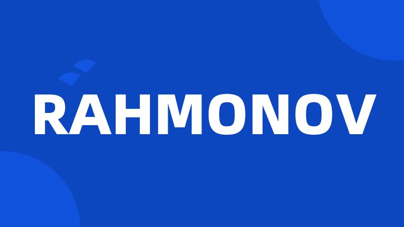 RAHMONOV