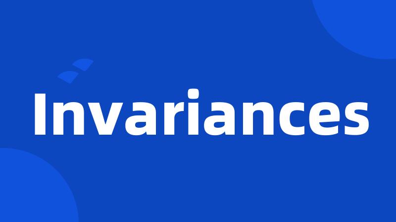 Invariances