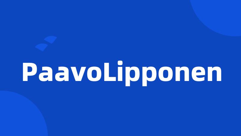 PaavoLipponen