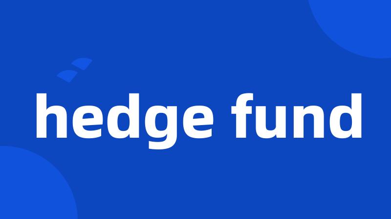 hedge fund