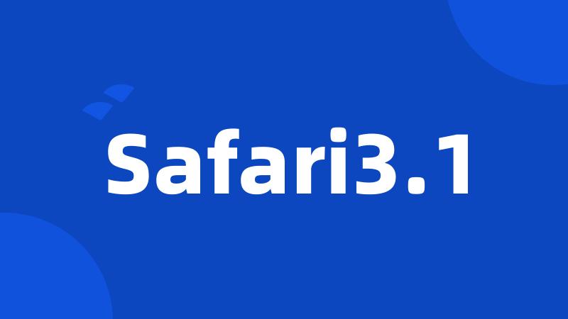 Safari3.1