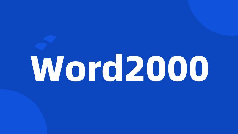 Word2000