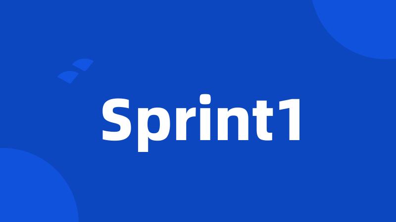 Sprint1