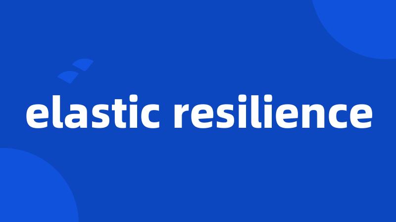 elastic resilience