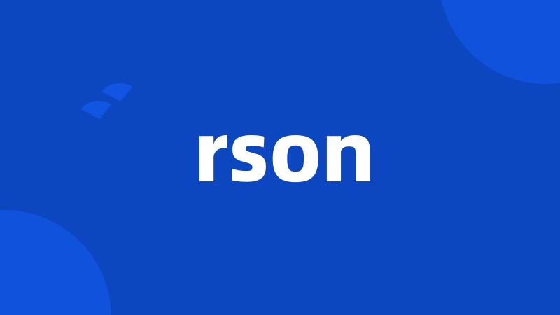 rson