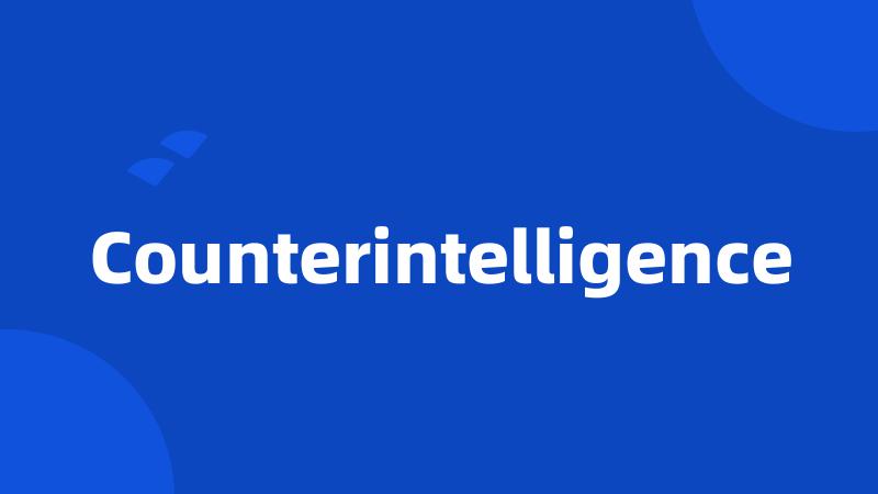 Counterintelligence