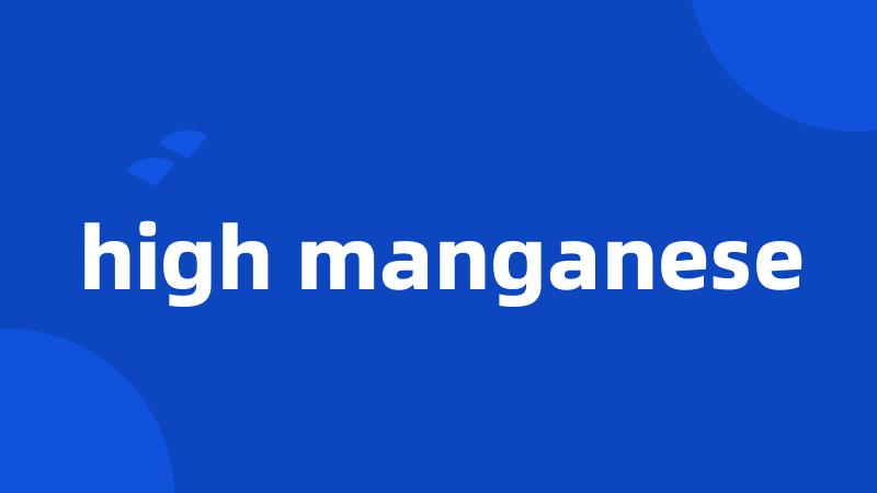 high manganese