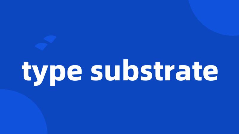 type substrate