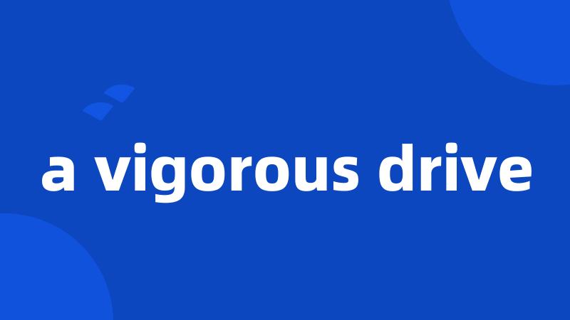 a vigorous drive