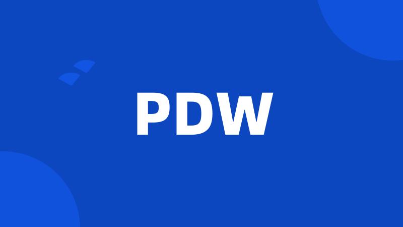 PDW