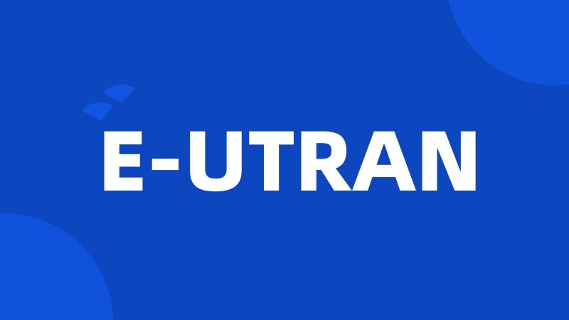 E-UTRAN