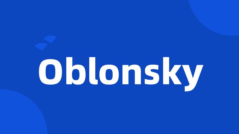 Oblonsky