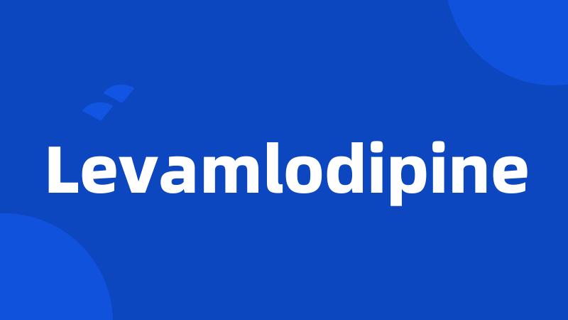 Levamlodipine