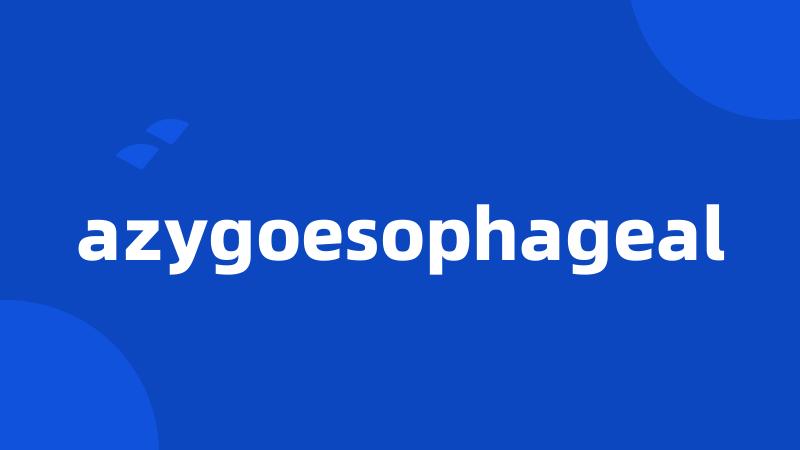 azygoesophageal