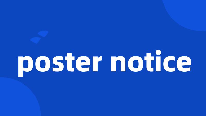 poster notice