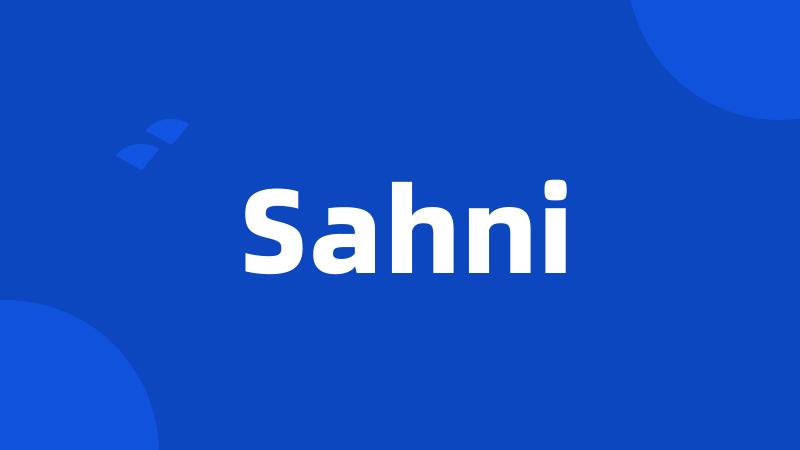 Sahni