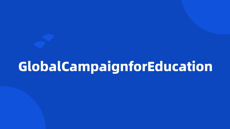 GlobalCampaignforEducation