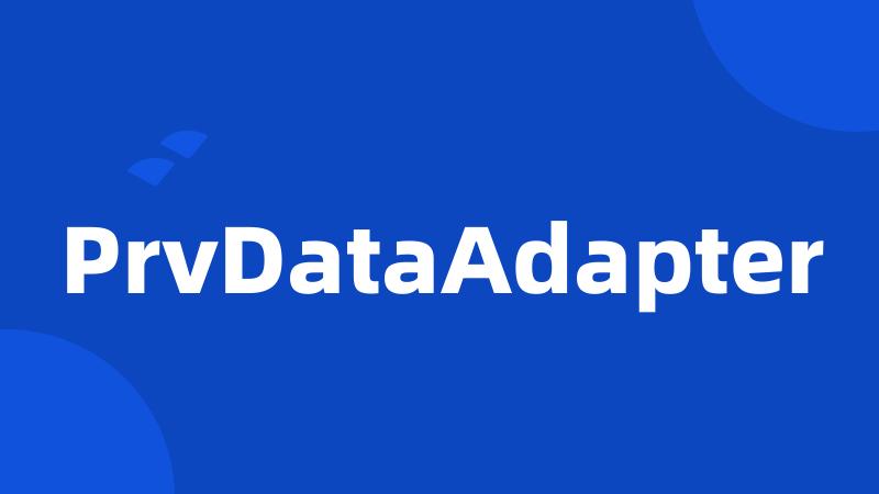 PrvDataAdapter