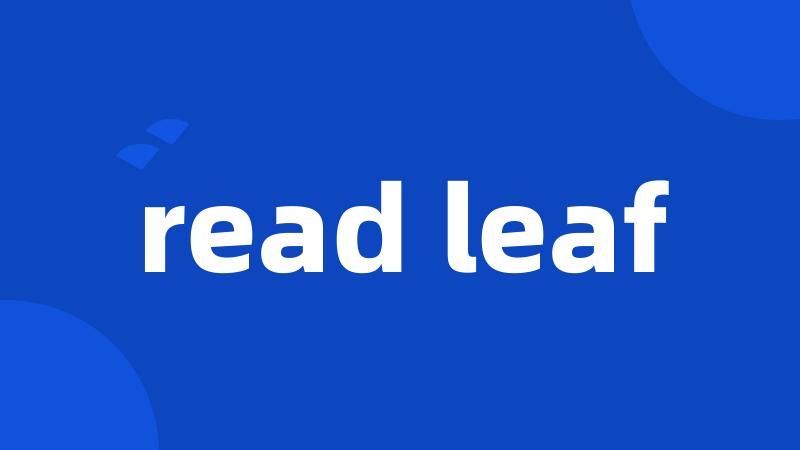 read leaf