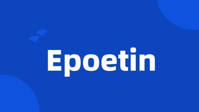 Epoetin