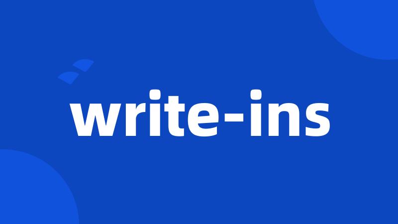 write-ins