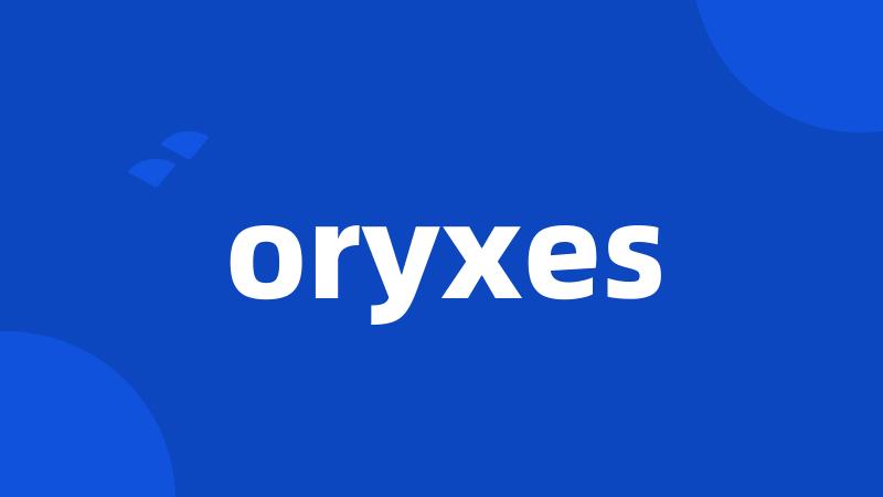 oryxes