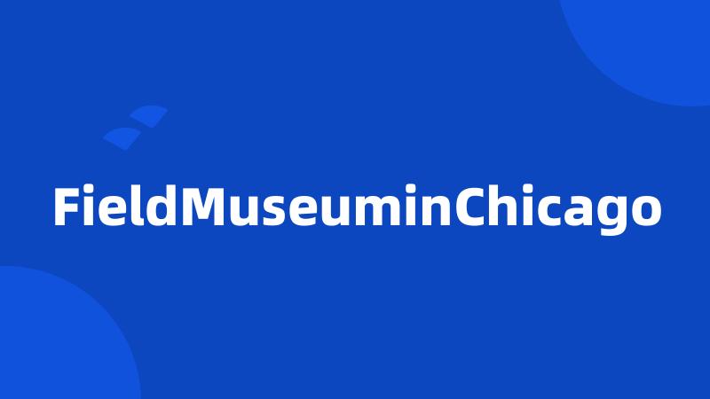 FieldMuseuminChicago