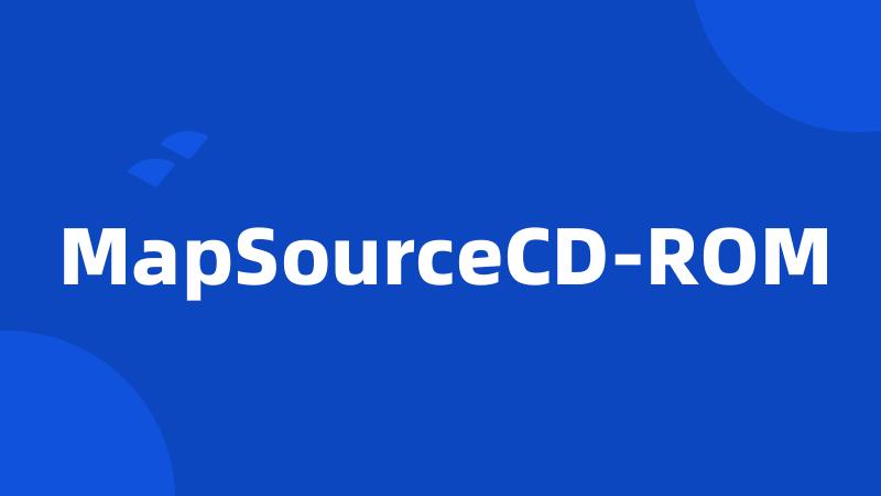 MapSourceCD-ROM