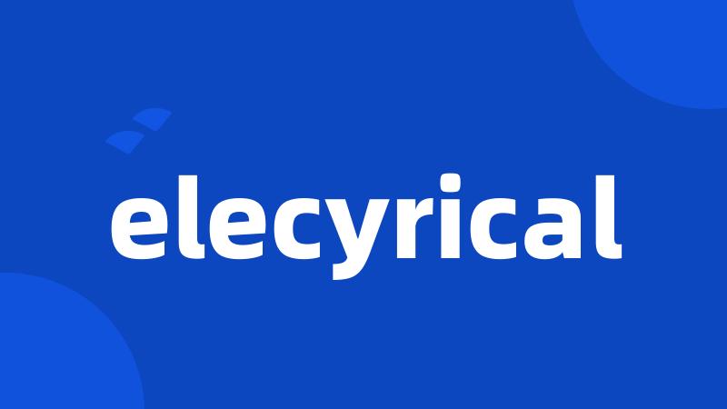 elecyrical