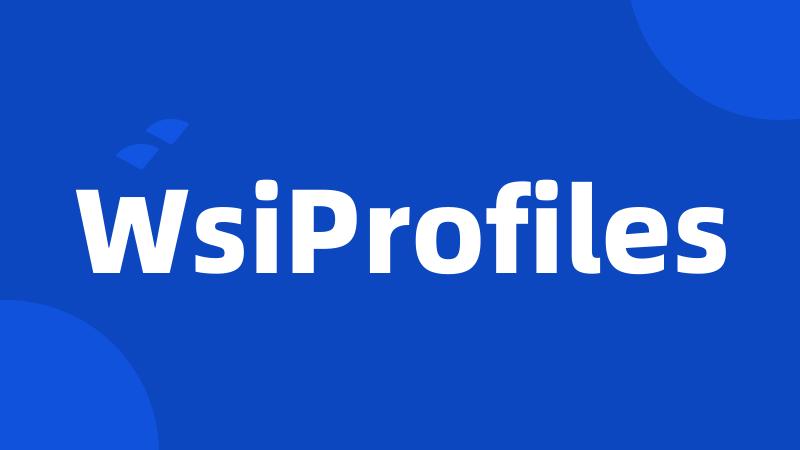 WsiProfiles