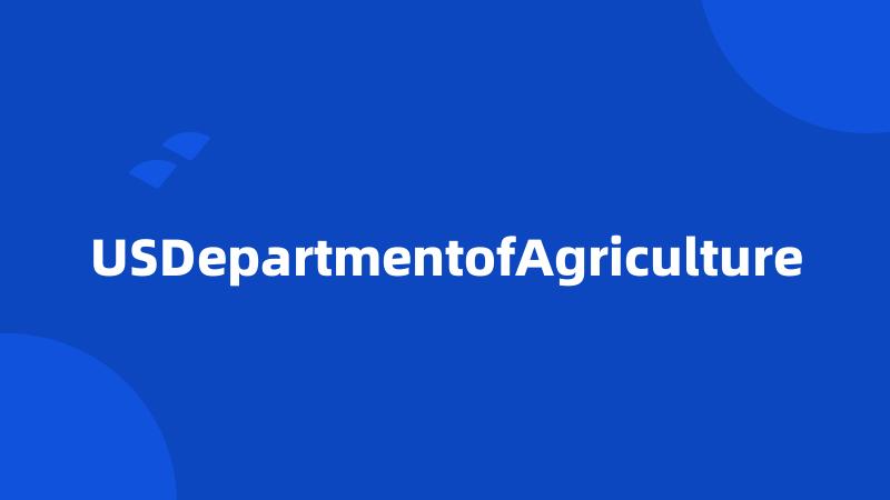 USDepartmentofAgriculture