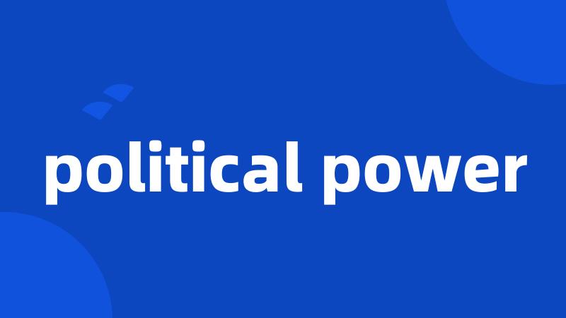 political power