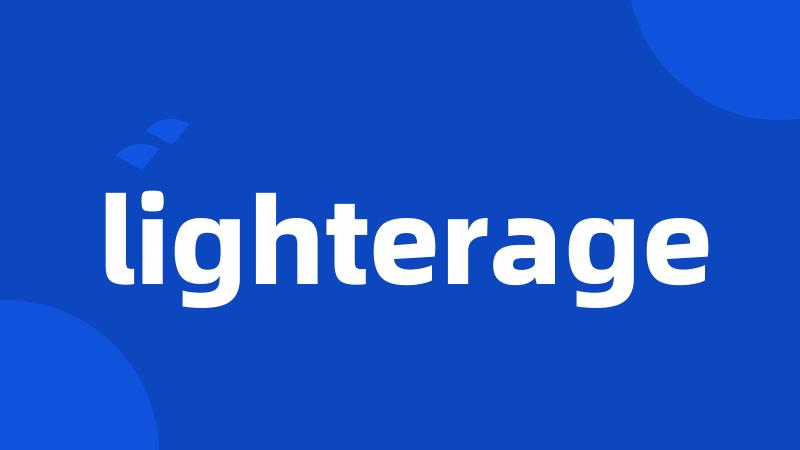 lighterage