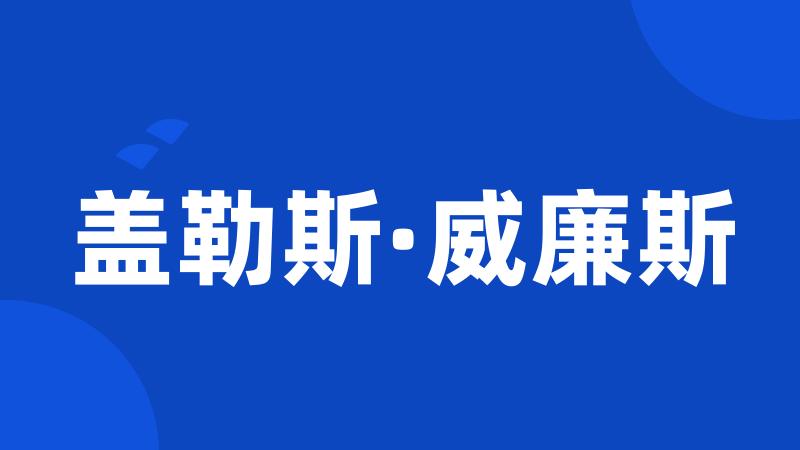 盖勒斯·威廉斯