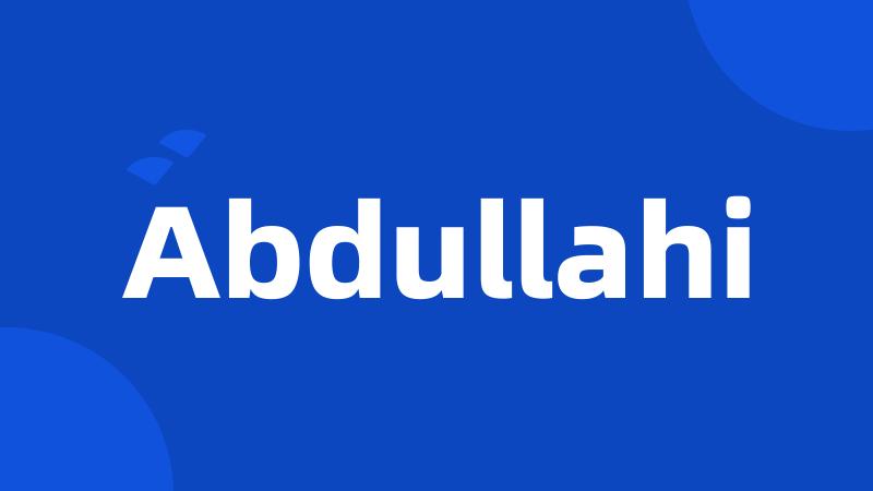 Abdullahi